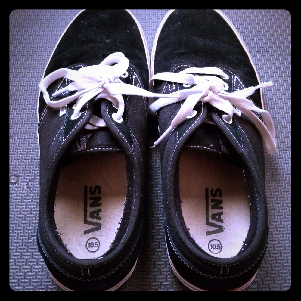Authentic Era Vans Black and White Shoes